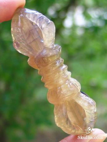 Fluorite Crystal Vajra-pestle, Pendant Amulet