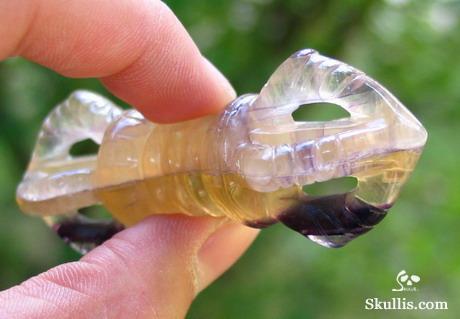 Fluorite Crystal Vajra-pestle, Pendant Amulet