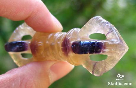 Fluorite Crystal Vajra-pestle, Pendant Amulet