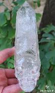 Rainbows Power 4.8" Quartz Rock Crystal Carved Crystal Skull, Wand/Point