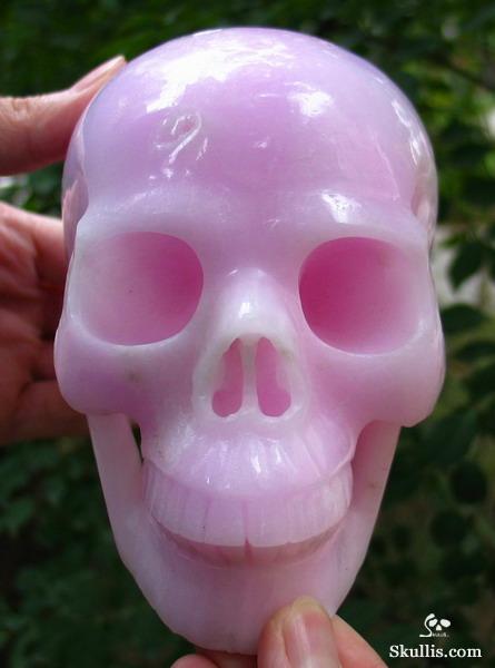 Pink Aragonite Crystal Skull