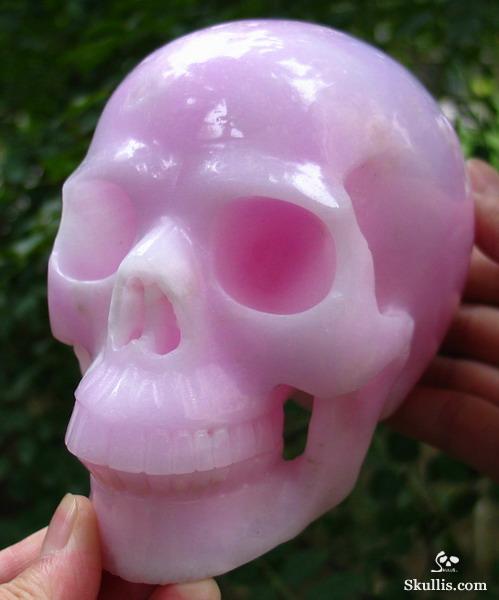 Pink Aragonite Crystal Skull