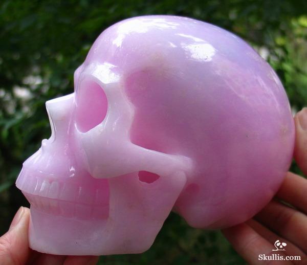 Pink Aragonite Crystal Skull