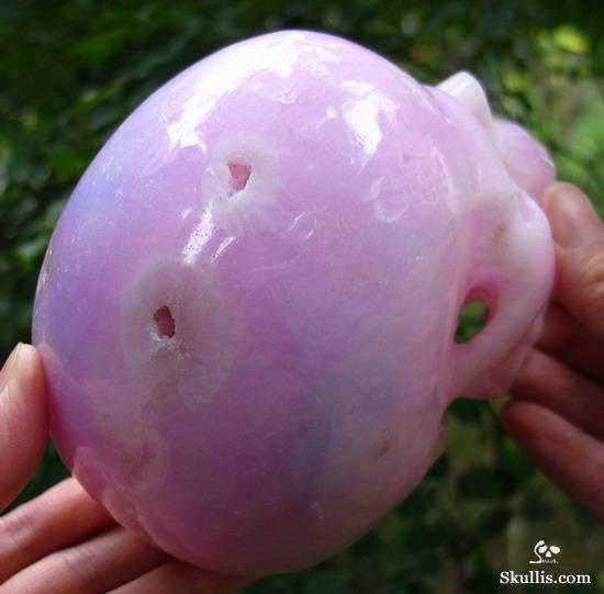 Pink Aragonite Crystal Skull