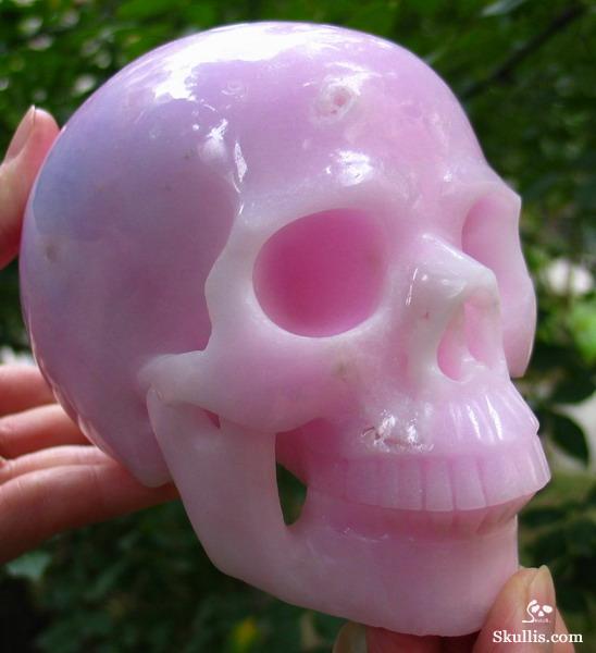 Pink Aragonite Crystal Skull