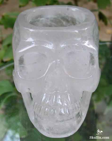 Quartz Rock Crystal Skull With Snake