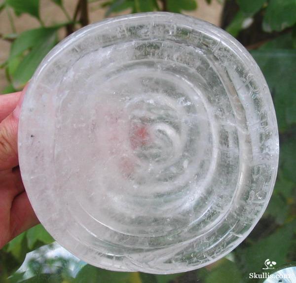 Quartz Rock Crystal Skull With Snake
