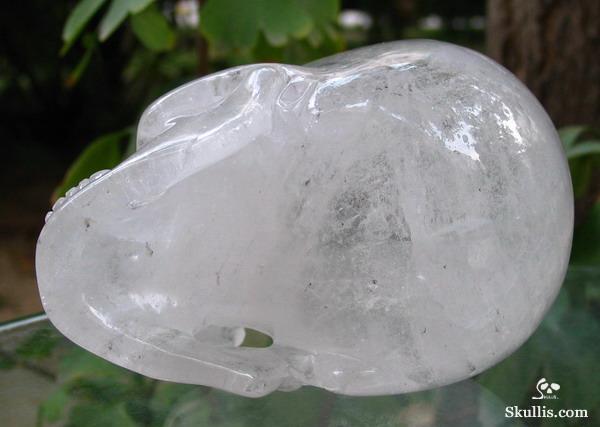 Quartz Rock Crystal Skull With Snake