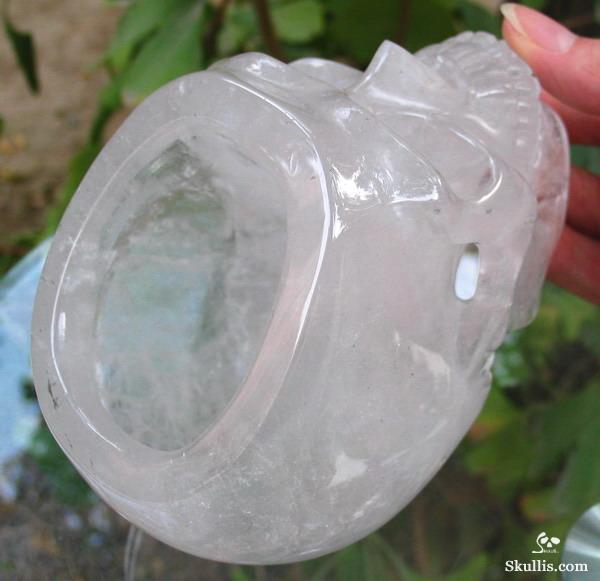 Quartz Rock Crystal Skull With Snake