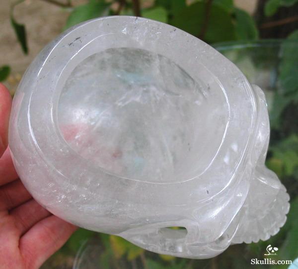 Quartz Rock Crystal Skull With Snake