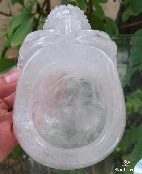 Quartz Rock Crystal Skull With Snake