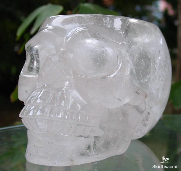 Quartz Rock Crystal Skull With Snake