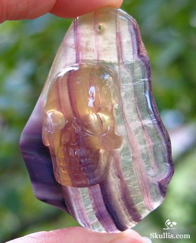 Fluorite Skull Pendant