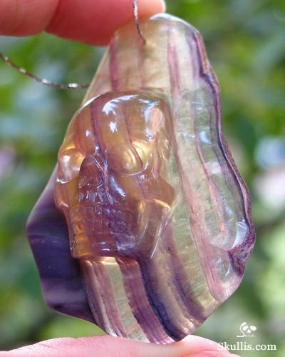 Fluorite Skull Pendant