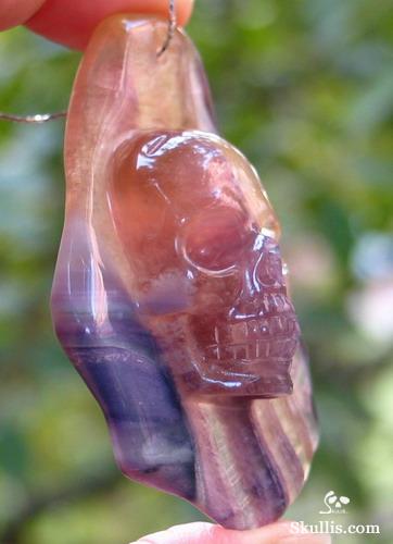 Fluorite Skull Pendant