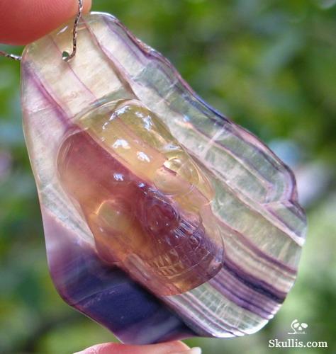 Fluorite Skull Pendant