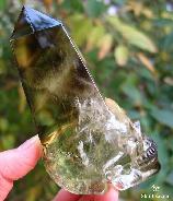 4.1" Citrine Carved Crystal Skull, Wand/point
