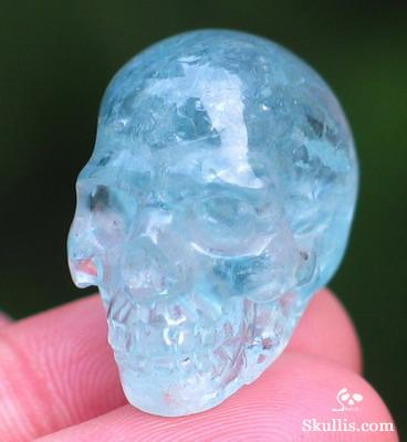 aquamarine skull