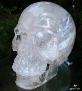 POWER TITAN 9.1" Quartz Rock Crystal Carved Crystal Skull, Realistic