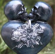 Original 3.4" Chrysanthemum Stone Carved Crystal Skulls