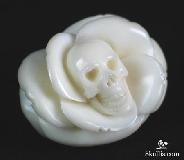 Excellent Carving 1.7" Tagua Nut Carved Crystal Skull