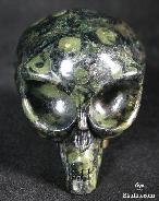 2.6" Kambaba Jasper Carved Crystal Alien Skull