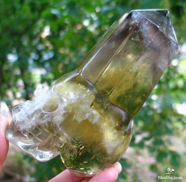 Citrine Crystal Skull