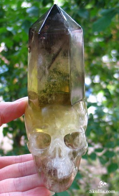 Citrine Crystal Skull