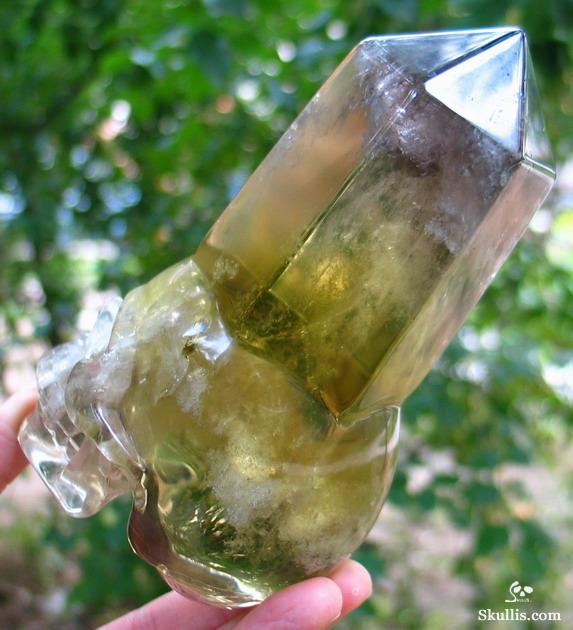 Citrine Crystal Skull