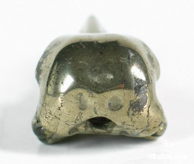 Pyrite Crystal Raven Skull