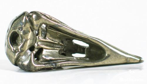 Pyrite Crystal Raven Skull