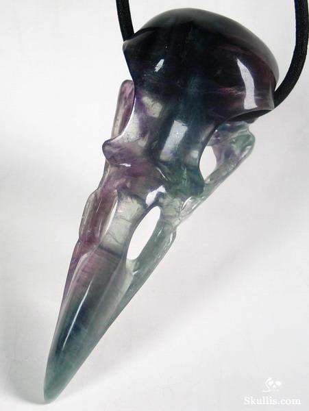 Fluorite Crystal Raven/Crow Skull