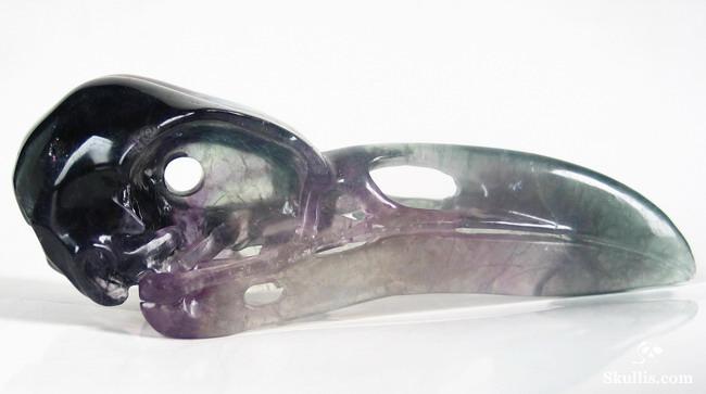 Fluorite Crystal Raven/Crow Skull