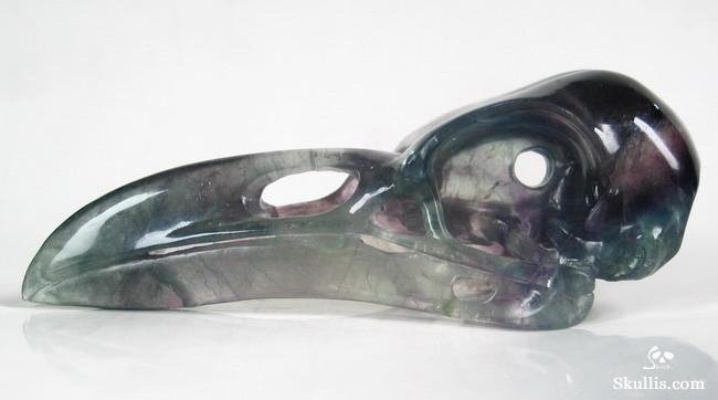 Fluorite Crystal Raven/Crow Skull