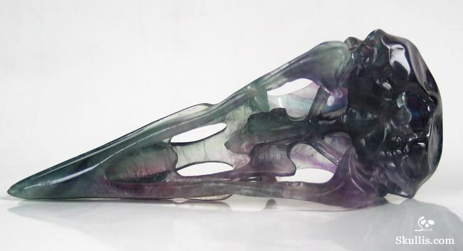Fluorite Crystal Raven/Crow Skull