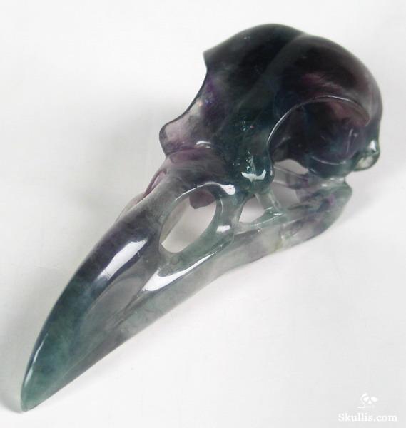 Fluorite Crystal Raven/Crow Skull