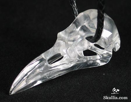 Quartz Rock Crystal Crystal Raven/Crow Skull