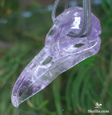 Amethyst Crystal Raven/Crow Skull