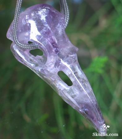 Amethyst Crystal Raven/Crow Skull