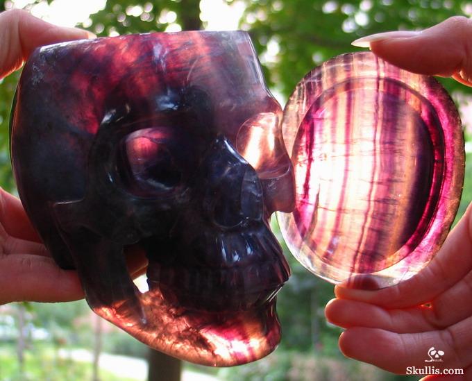 Fluorite Crystal Hollow Skull