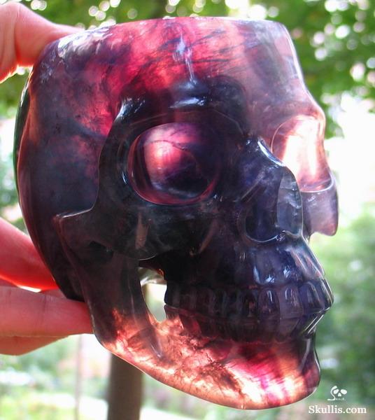 Fluorite Crystal Hollow Skull