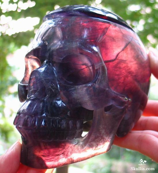 Fluorite Crystal Hollow Skull