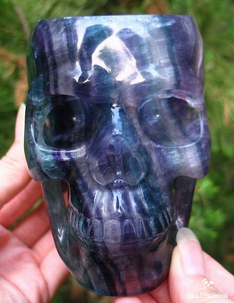 Fluorite Crystal Hollow Skull