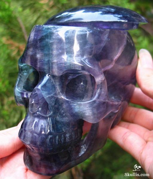 Fluorite Crystal Hollow Skull