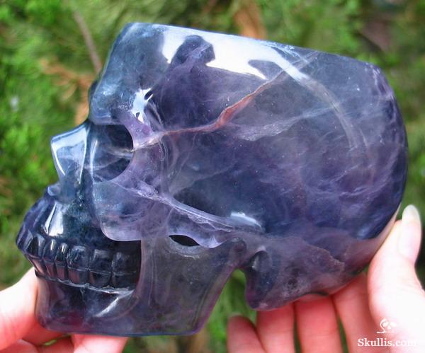Fluorite Crystal Hollow Skull