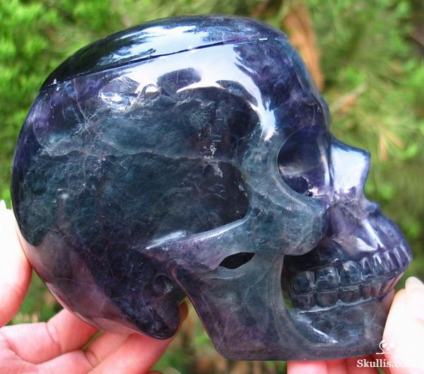 Fluorite Crystal Hollow Skull