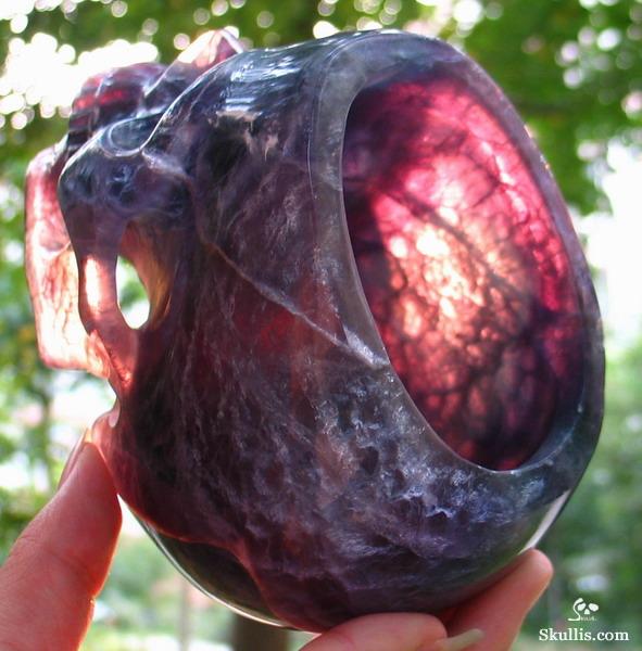 Fluorite Crystal Hollow Skull