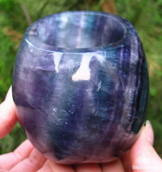 Fluorite Crystal Hollow Skull