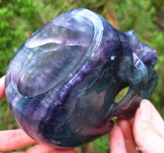 Fluorite Crystal Hollow Skull