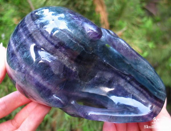 Fluorite Crystal Hollow Skull